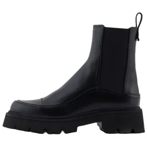 EMPORIO ARMANI Черные женские короткие челси-ботфорты
