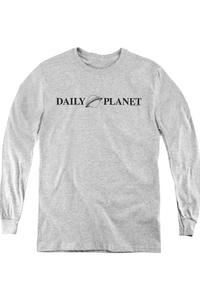 Футболка с длинным рукавом для подростков с логотипом Daily Planet из вселенной Superman Gildan, Athletic Heather