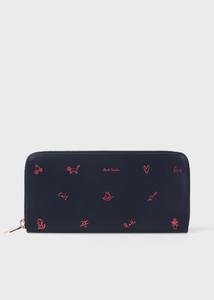 Цветной круглый кошелек на молнии с рисунком Paul Smith, цвет Navy