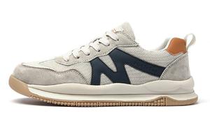 Кроссовки мужские Lifestyle Shoes Men Low-Top Mulinsen, бежевый/синий