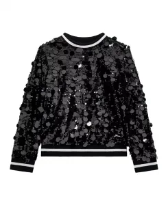 Топ с пайетками для девочек 7-16 лет Guess, черный