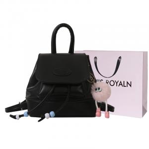 LOUIS ROYALN Женский рюкзак черный белый серебристый розовый коричневый, Black+Custom Shopping Bag