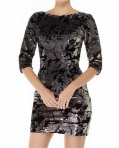 Короткое платье с пайетками и рукавом четверть длины в переливающемся цвете ALYCE PARIS, цвет iridescent