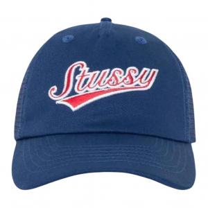 Stussy Низкопрофильная спортивная бейсболка с козырьком, Blue
