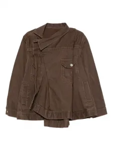 Куртка на пуговицах Sacai, коричневый