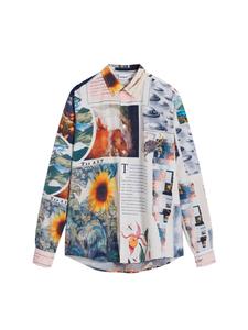 Рубашка на пуговицах классического кроя Desigual, белый