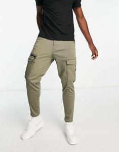Зауженные брюки карго цвета хаки Jack & Jones Intelligence