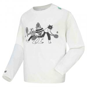 Толстовка унисекс с круглым вырезом, средней плотности ткани, другие Yonex, экрю