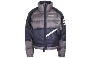 Пуховик женский темно-синий Adidas