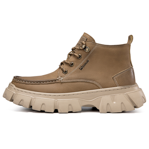 Wen Nai Короткие мужские ботинки Martin, коричневые