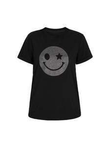 Женская футболка черного цвета faina