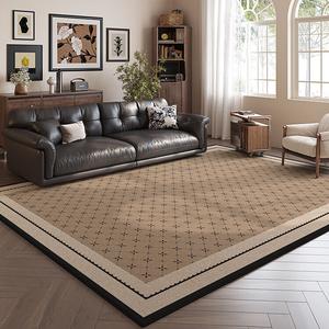 Budis Ковер 300х400 см для гостиной/спальни в винтажном французском стиле, водостойкий и устойчивый к пятнам, Not Waterproof - Black Dotted Non-Slip + Ultra Breathable