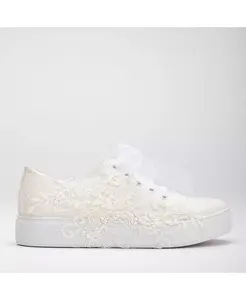 Элайс Кружевные свадебные кроссовки Forever & Always Shoes, белый