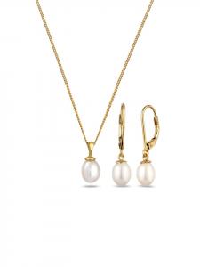 Elli Колье Schmuckset 925 Sterling Silber in Gold