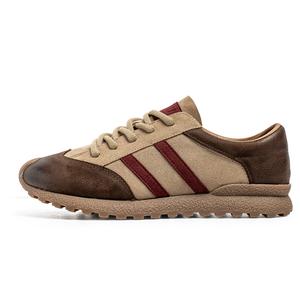 AD Дышащие и легкие низкие повседневные туфли мужские коричневого цвета