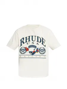 Футболка с принтом RHUDE, нейтральный