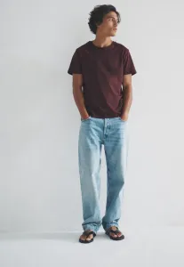 Комплект из 7 базовых футболок с коротким рукавом стандартного кроя The Set, Black Burgundy Dark Khaki Light Green