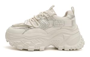 Устойчивые к истиранию утепленные низкие массивные кроссовки EBLAN для женщин, бежевые