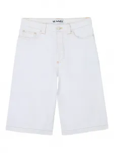 Джинсовые шорты-бермуды Sunnei, белый