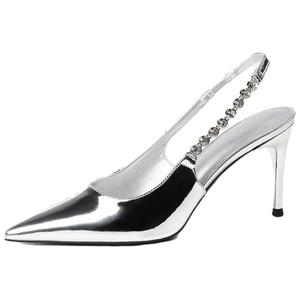 Женские туфли на тонком каблуке, серебристые RoseDoris, Silver