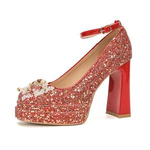 Туфли на высоком каблуке 11 см, женские Bamiti, Red