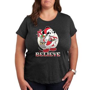 Футболка Disney's Mickey Mouse Plus Believe с рисунком, цвет Heather Charcoal