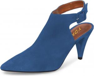 Женские туфли YDN с заостренным носком на высоком каблуке, ботильоны с ремешком на пятке, ремешок на щиколотке, из искусственной замши с пряжкой, вечерние туфли-сандалии, размеры 4-15 US