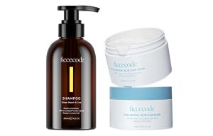 Имбирный шампунь и гиалуроновая маска для волос против пушистости, для объема и контроля жира 300мл+260мл FicceCode