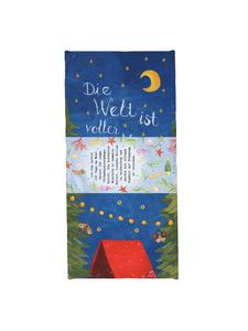 Mr. & Mrs. Panda Пляжное полотенце «Подводный мир» с надписью белым цветом