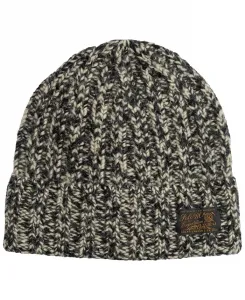 Мужская объемная вязаная шапка Ragg Polo Ralph Lauren, черный