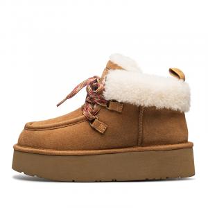 AU&MU Термостойкие абразивоустойчивые 8,5 см зимние ботинки женские Chestnut, цвет Chestnut