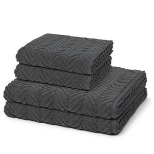 Sensual Skin Zopf Набор полотенец Ross 4-teilig, 50x1x100 см, антрацитовый