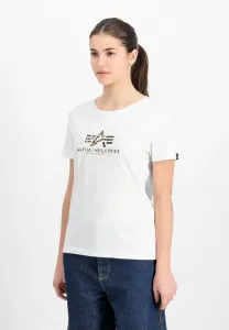 Базовая футболка с зеркальным принтом льва. Alpha Industries, White