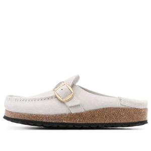 Тапочки buckley suede leather embossed corduroy narrow fit 'antique white' Birkenstock, белый