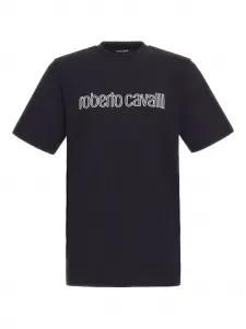 Футболка с логотипом Roberto Cavalli, черный