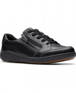 Женские кроссовки Bryianne Bayla с закругленным носком Clarks, Black Leather