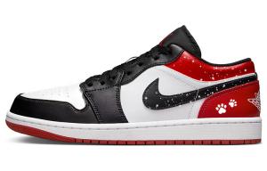 Кроссовки Air Jordan 1 Vintage Basketball Shoes Men Low-top Red/Black, красный