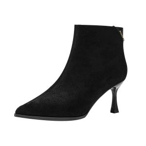 Женские ботильоны 7 см Gudianfengdu, черный (unlined)