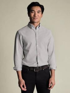Хлопковая оксфордская рубашка Regular Fit Charles Tyrwhitt, Silver Grey
