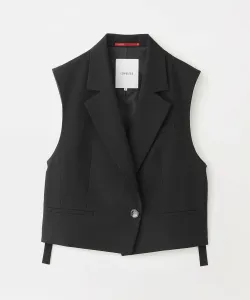 Поплиновый короткий жилет Loveless, цвет Black
