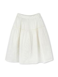 Chloé Kids юбка миди из органического хлопка, белый