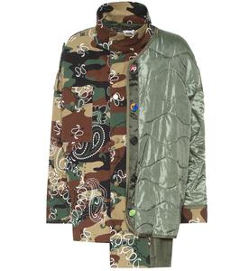 Куртка из смесового хлопка с принтом Monse, Camo