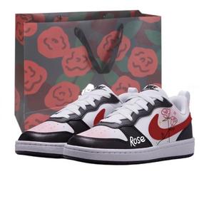 Детские кроссовки для скейтбординга Court Borough с нескользящей подошвой и износостойкими подошвами для подростков Nike, черный