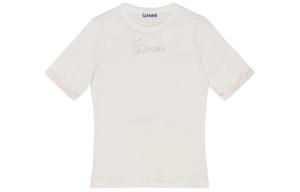 GANNI Футболка SS24 Women's White Heron