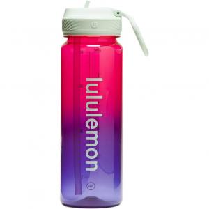 Lululemon Пластиковые стаканы для воды Geranium Pink/Galaxy Cobalt Blue/Ocean Air 24oz/710ml