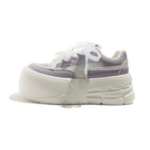 Сбалансированные, легкие и дышащие низкие женские скейтбордские туфли MEAKKEA, светло-фиолетовый