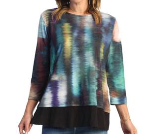 Многоцветный топ с контрастной сублимацией Reflections Jess & Jane, мультиколор