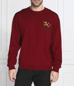 Джемпер мужской Kenzo шерстяной с вышивкой, бургундия