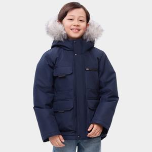 Детская парка Rokka&Rolla из рипстопа с капюшоном, на флисовой подкладке, зимнее пальто, темно-синий