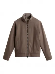 Шерстяной бомбер WOOLRICH, коричневый